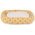thumbnail image 2 of Majestic Pet Sherpa Links Bagel Pet Bed for Dogs, Calming Dog Bed Washable, Extra Large, Yellow, 2 of 5