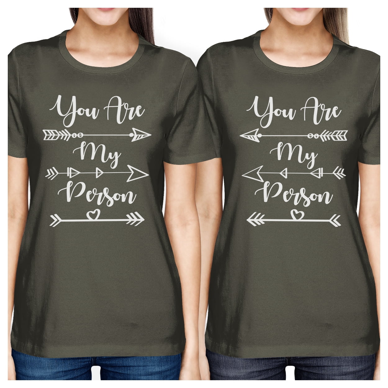 Friend Matching Cotton Shirts Dark Grey 