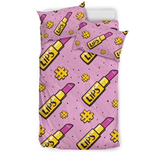 Juego de cama Lipstick Pattern Print Design Lt03