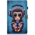 thumbnail image 1 of Funda para Samsung Galaxy Tab A7 Lite 8.7 2021 SM-T220/T225 Tablet Folio Shell Stand Case Cover Funda protectora con soporte y ranura para tarjeta - Music Monkey Samsung ER, 1 of 5