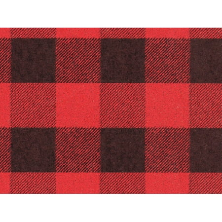 Pack of 1, Festive Flannel 24" x 417' Recycled Gift Wrap Half Ream Roll for Holiday, Party, Kids' Birthday & Special Occasion Packaging