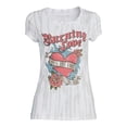 thumbnail image 5 of Women's Burning Love Graphic Tee with Short Sleeves, Sizes XS-XXXL, 5 of 5
