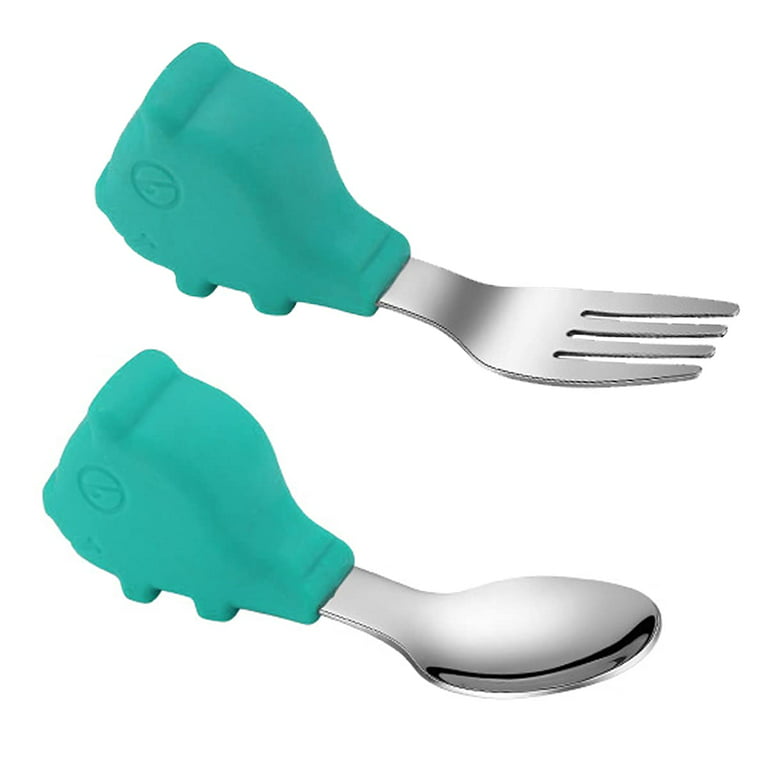 Toddler Utensils,Baby Fork and Spoon Set,Easy for Toddlers to Grip,Baby  Training Utensils Perfect Designed for Self Feeding 