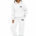 thumbnail image 2 of Woman Hoodies Sets Letters Printing Loose Hooded Two Piece Sweatpants Jogger Pants Set Sweatsuit Tracksuit, 2 of 4