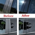 thumbnail image 3 of POSSBAY Black Pillar Posts Window Door Trim Cover For BMW 5 Series E60 Sedan 4DR 2004-10, 3 of 5