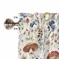 thumbnail image 5 of Mushroom Leaves Kitchen Curtains and Valances Set, Watercolor Herbal Plant Country Botanical Rod Pocket Window Valance Window Curtain Panels for Living Room Bedroom Laundry, 27.5x36in, 3 Pieces, 5 of 7