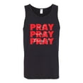 thumbnail image 2 of Wild Bobby, Pray On It Pray Over It Pray Through It Inspirational/Christian Men Graphic Tank Top, Black, Small, 2 of 6