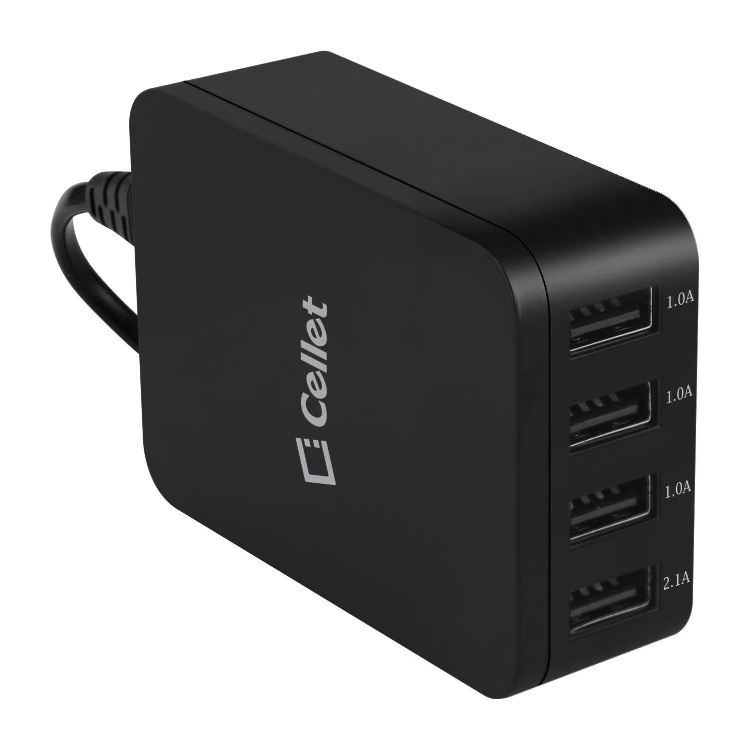 Cellet 5V / 25Watt (5.1Amp) 4Port USB Desktop Charging Station/Travel Wall Charger Black - image 7 of 9