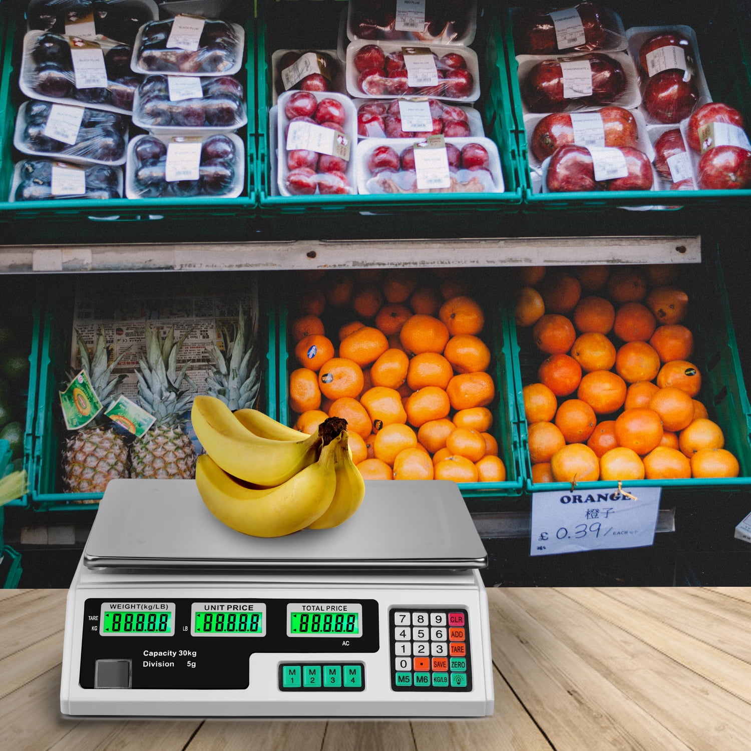Digital Shop Scales,Food commercial scales,Fruits Veggi Scale,Electronic  Price Computing Scale,Digital Retail Scale for Food Meat Fruit