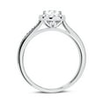 thumbnail image 2 of Dash Jewel Elegant 2.2 Ct Cushion Cut Diamond Halo Engagement Ring - 14K White Gold Plated Lab Created Diamond Ring - Exquisite Prong Set for Women's - Ideal for Celebrations Anniversary and Gift, 2 of 3