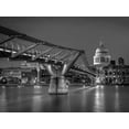 thumbnail image 2 of Frank, Assaf 18x15 Black Ornate Wood Framed with Double Matting Museum Art Print Titled - The Millennium bridge and St Pauls cathedral in London, UK, 2 of 4