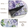 thumbnail image 6 of Round Area Rug 8 Ft, Purple Flowers Washable Non-Slip Circle Carpet for Living Room/Bedroom, Spring Floral Leaves Plants Blue Plaid Collection Low-Profile Large Area Rugs for Indoor, 6 of 7