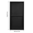 thumbnail image 4 of 12x24 inches Shower Niche, Stainless Steel Recessed Bathroom Shower Niche Shelf Black, 4 of 8