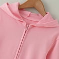 thumbnail image 2 of Gibobby Chamarra de manga larga para bebéNiños Niñas Manga Larga Invierno Cálido Outwear Cremallera Sudadera Con Capucha Chaqueta Abrigo Color Sólido(Rosa, 7-8 Años), 2 of 5