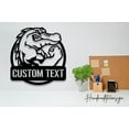 thumbnail image 3 of Handmadetneonsign Custom Alligator Metal Wall Art LED Light - Personalized Alligator Name Sign Home, 3 of 5