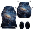 thumbnail image 4 of Whosucclay Galaxy Print Gaming Chair Slipcovers, Stretchable Office Chair Cover 4 Pcs Computer Desk Chairs Covers with Armrest Covers, Rotating Armchair Protector Cover, 4 of 8