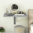thumbnail image 4 of Gymax Wall-Mounted Drop-Leaf Table Floating Folding Desk Space Saver Black, 4 of 10