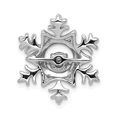 thumbnail image 3 of Real 14kt White Gold 1/6ct. Vibrant Moving Diamond Snowflake Pendant; for Adults and Teens; for Women and Men, 3 of 4
