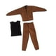 thumbnail image 5 of Figura de acción 1:12 Ropa Figura Accesorios Moda Hombre Conjunto 3 Piezas Chaqueta Marrón, 5 of 9