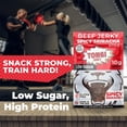 thumbnail image 3 of Spicy Beef Jerky (Sriracha) - Extra Tender Beef Jerky Snack - Beef Jerky Snack Packs - Carne Seca - Camping, Hiking Snacks - Keto Friendly, Gluten-Free Beef Jerkey - 2 x 2.25oz - Made in USA, 3 of 6