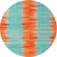 thumbnail image 1 of Ahgly Company Machine Washable Indoor Round Contemporary Medium Turquoise Green Area Rugs, 4' Round, 1 of 7