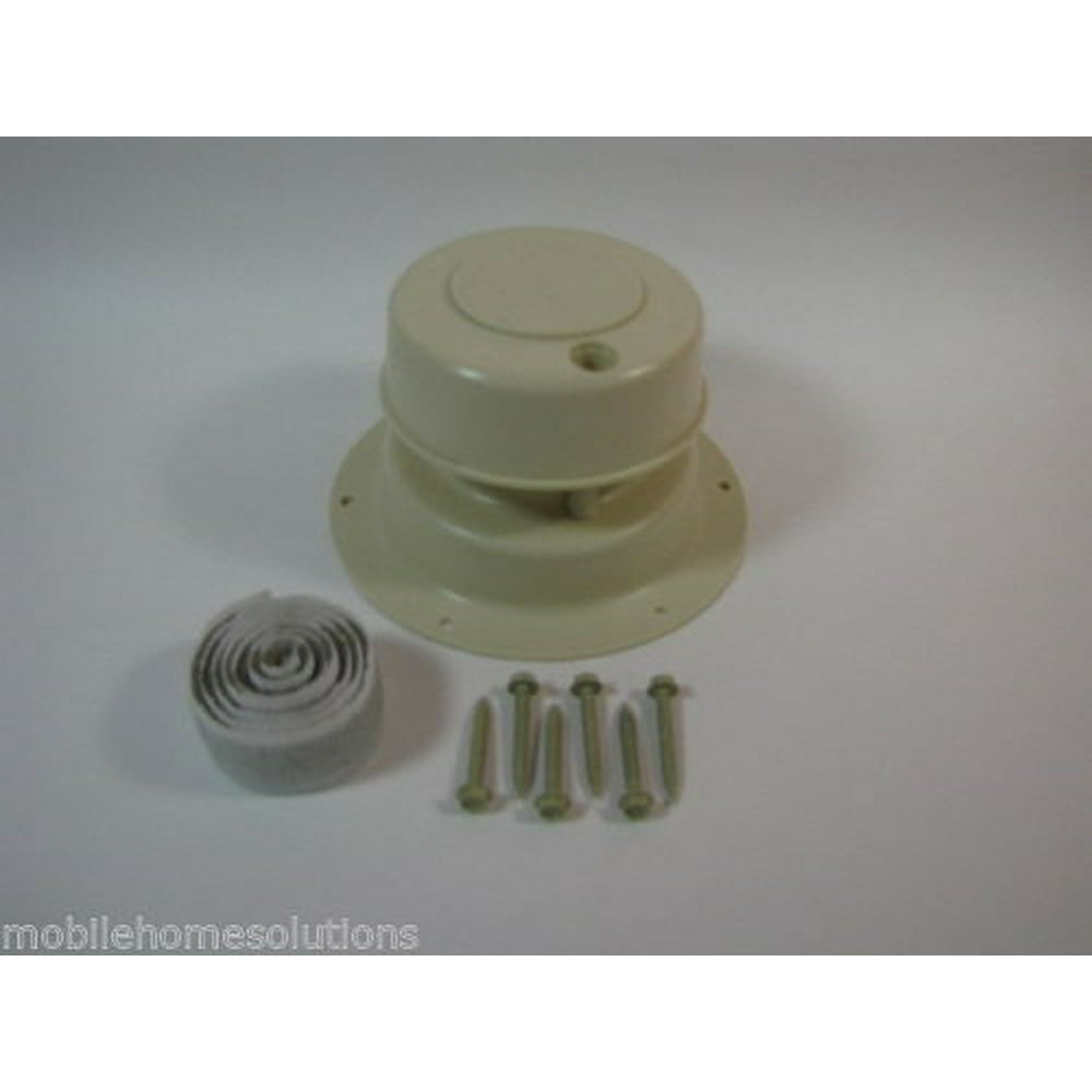 Roof Vent Cap Plastic Mobile Home RV Parts Almond Camco 40132 w/install