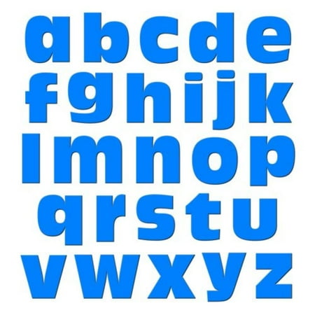 

Graphics and More Alphabet Letters Lowercase Novelty Gift Locker Refrigerator Vinyl Magnet Set Blue