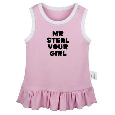 

Mr Steal Your Girl Funny Dresses For Baby Newborn Babies Skirts Infant Princess Dress 0-24M Kids Graphic Clothes (Pink Sleeveless Dresses 18-24 Months)