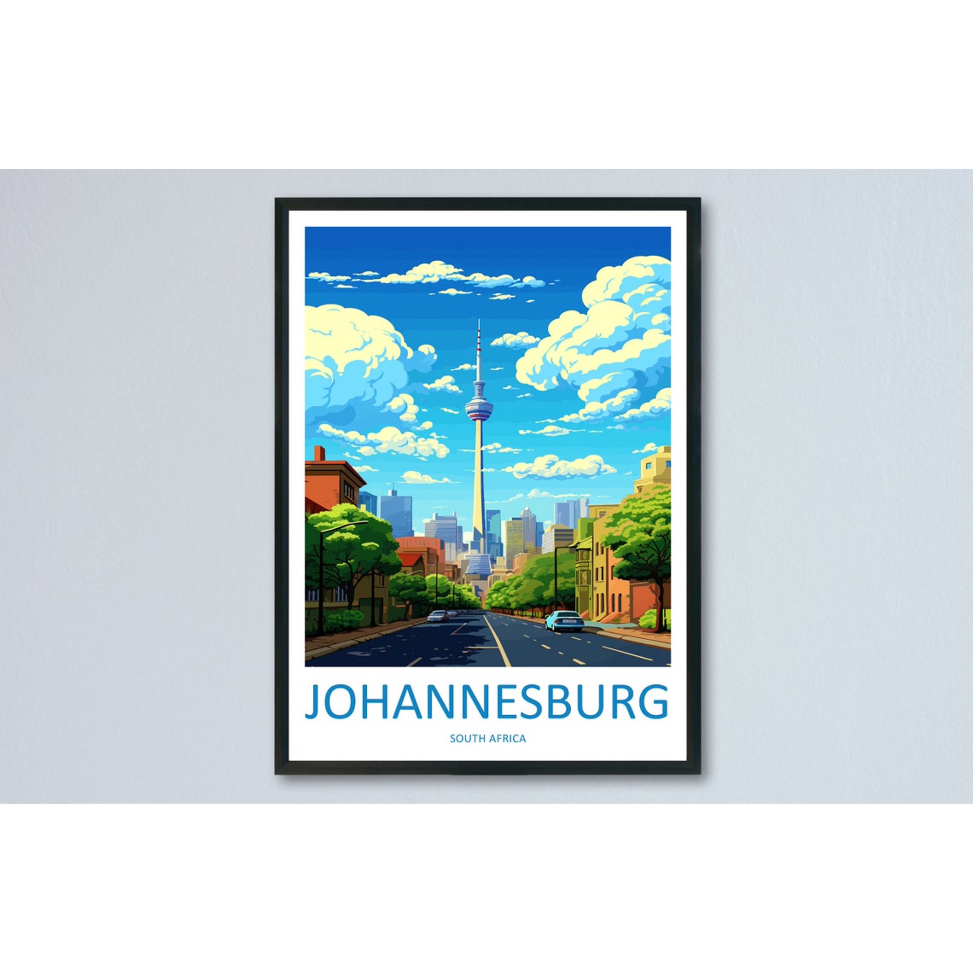 Johannesburg Travel Print Wall Art Johannesburg Wall Hanging Décor Johannesburg GiftLovers South Africa Art Print Johannesburg Art, Poster Only