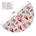 thumbnail image 3 of Lsque Cartoon Santa and Reindeer Print Christmas Tree Skirt, Tree Skirt with Ties or Velcro, Perfect for Holiday Decorations, Halloween, and New Year-30", 3 of 7