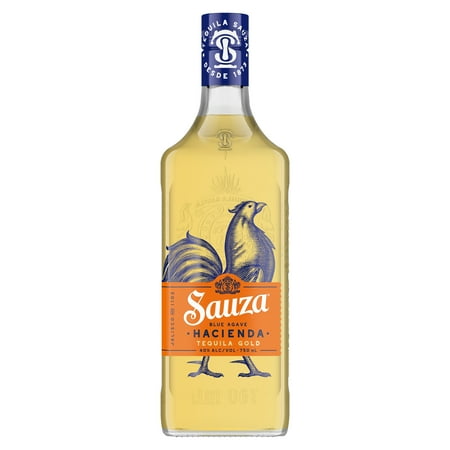 Sauza Hacienda, Jalisco Blue Agave Gold Tequila Liquor, 750ml 40% ABV, Shelf Stable, Glass Bottle