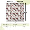 thumbnail image 2 of White Christmas Truck and Tree Pattern Square Fitted Tablecloth with Elastic Edge,Square Table Cover,Washable Elastic Table Cover for Home Kitchen Party Decor 36"x36", 2 of 6