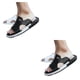 thumbnail image 4 of Minnieouse Sandalias de playa Slipon para hombre, 2 piezas, para senderismo, Picnic, de cuero, portátiles, con punta abierta, color blanco, talla Blanco negro talla 45 2Conjunto, 4 of 6