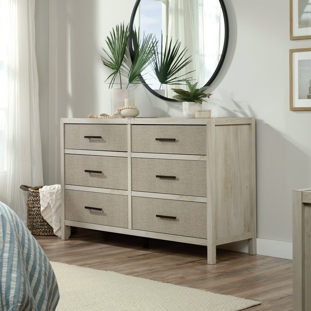 Sauder Pacific View 6Drawer Dresser, Chalked Chestnut Finish Walmart