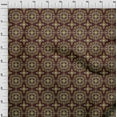 thumbnail image 4 of oneOone Georgette Viscose Brown Fabric Asian Ornament Floral Tile Sewing Material Print Fabric By The Yard 42 Inch Wide, 4 of 4