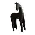 thumbnail image 4 of Estatua de caballo, escultura animal, artesanía, figura decorativa, decoración de mesa. Negro Pequeño, 4 of 9