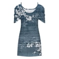 thumbnail image 4 of Fankiway Robes d'Été pour Femmes Imprimé Manches Courtes Épaules Dénudées Col Rond Robes d'Été pour Femmes Robes pour Femmes Grande Taille Liquidation, 4 of 5
