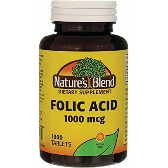 Nature's Blend Folic Acid 1000 mcg 1,000 mcg 1000 Tabs