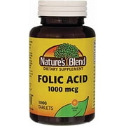 Nature's Blend Folic Acid 1000 mcg 1,000 mcg 1000 Tabs