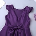 thumbnail image 6 of iEFiEL Flower Girls Bridesmaid Flower Dress Fly Sleeves V Back Satin Birthday Party Dress, 6 of 7