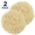 thumbnail image 2 of 2 Pack of 6" 100% Wool Hook & Loop Grip Buffing Pad for Compound Cutting & Polishing, 2 of 4