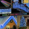 thumbnail image 2 of Outdoor Meteor Shower Lights, 11.8 Inch 8 Tube 192 LEDs Meteor Light, Christmas Snow Falling Rain Lights for Xmas Tree Holiday Wedding Outdoor Party Patio Decoration (Blue), 2 of 7