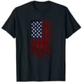 thumbnail image 5 of Uaswgudfs Women's Plus Size Patriotic American Flag Glitter Print T Shirts Short Sleeve Crew Neck Casual Tees for Independence Day Black L, 5 of 5