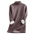thumbnail image 2 of IMENGL T-Shirts Thermiques à Col Montant pour Femmes, Marron 3TG, Taille M-3TG, 2 of 7