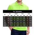 thumbnail image 3 of TOMVIGX Men's Polo Shirts Short Sleeve Reflective High Visibility Safety Moisture Wicking Shirts Outdoor Night Running Cycling Breathable Quick Dry Workout Shirts Red 3XL, 3 of 5