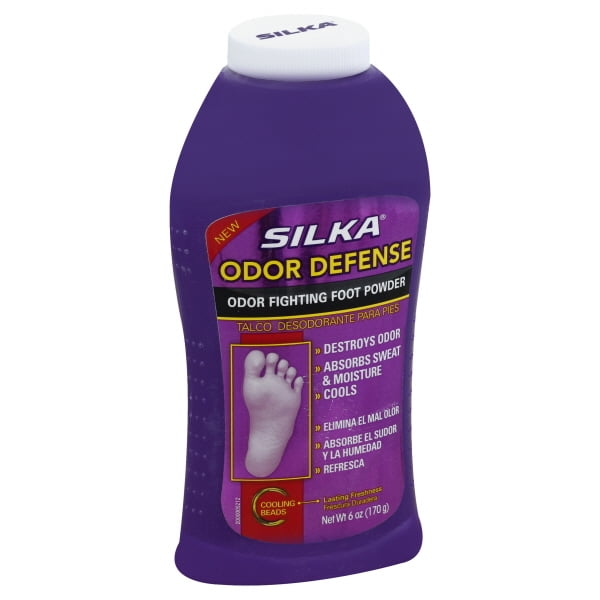 SILKA Odor Fighting Foot Powder, 6 oz 