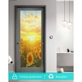 thumbnail image 5 of Window Privacy Film Yellow Sunflowers Stained Glass Window Film Decorative Sun Block Window Cover Farmhouse Botanical Floral Sunset Window Clings Static Adhesive Sticker for Bathroom 29.5"x78.7", 5 of 7