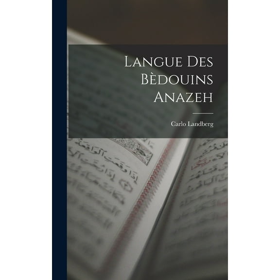 Langue des Bèdouins Anazeh (Hardcover)