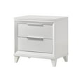 thumbnail image 4 of 3Pc White Finish Queen Size Bedroom Set LED Light HB Bed Chest Nightstand Wooden Bedroom Furniture, 4 of 7