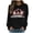 Black, variant on Womens Christmas Sweatshirt Elf Print Long Sleeve Sweatshirt Top Crewneck Comfortable Soft Christmas Sweatshirt Women Black S